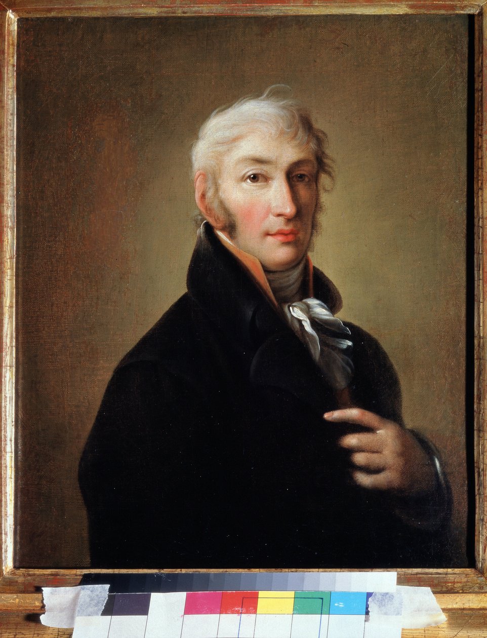 "" Retrato del escritor e historiador ruso Nikolai Karamzine (1766-1826) "" Pintura de Giovanni Battista Damon Ortolani (1750-circa 1810) 1805 Museo Memorial A. Pushkin San Petersburgo de Giovanni Battista Ortolani Damon