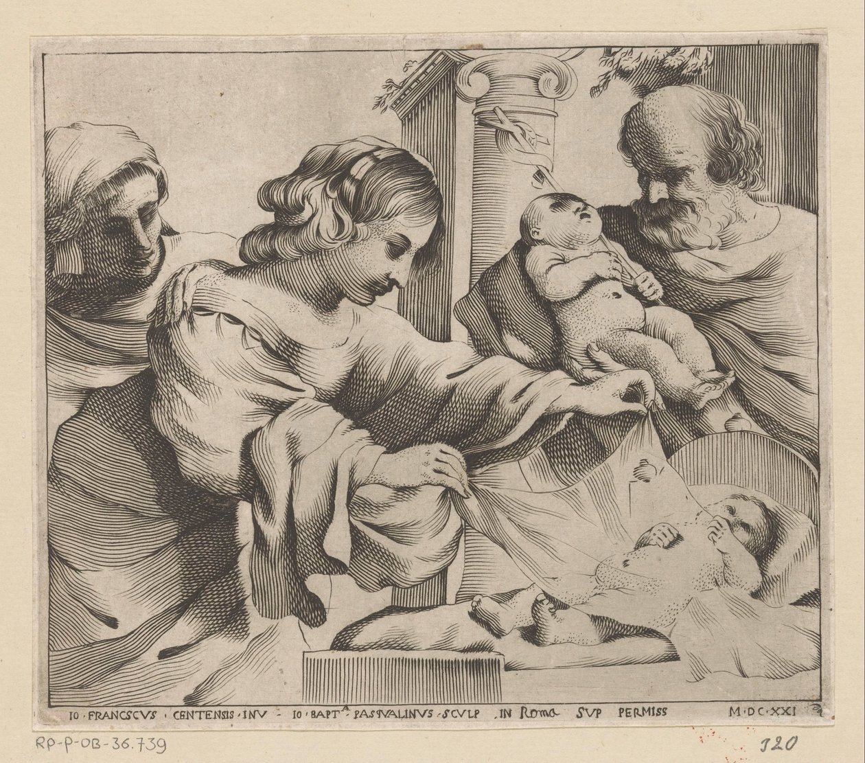 Sagrada Familia con Ana y el joven Juan Bautista de Giovanni Battista Pasqualini
