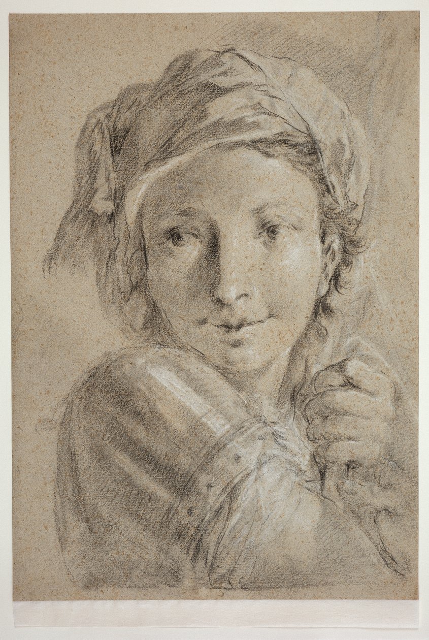 Cabeza de un joven soldado de Giovanni Battista Piazzetta