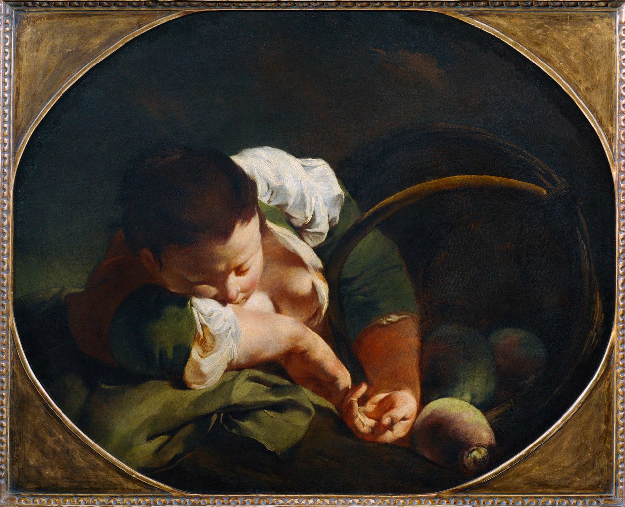Granjera dormida (pintura sobre lienzo) de Giovanni Battista Piazzetta