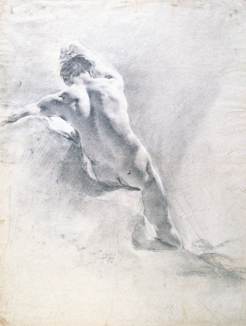 Estudio de un desnudo masculino, c.1715 de Giovanni Battista Piazzetta