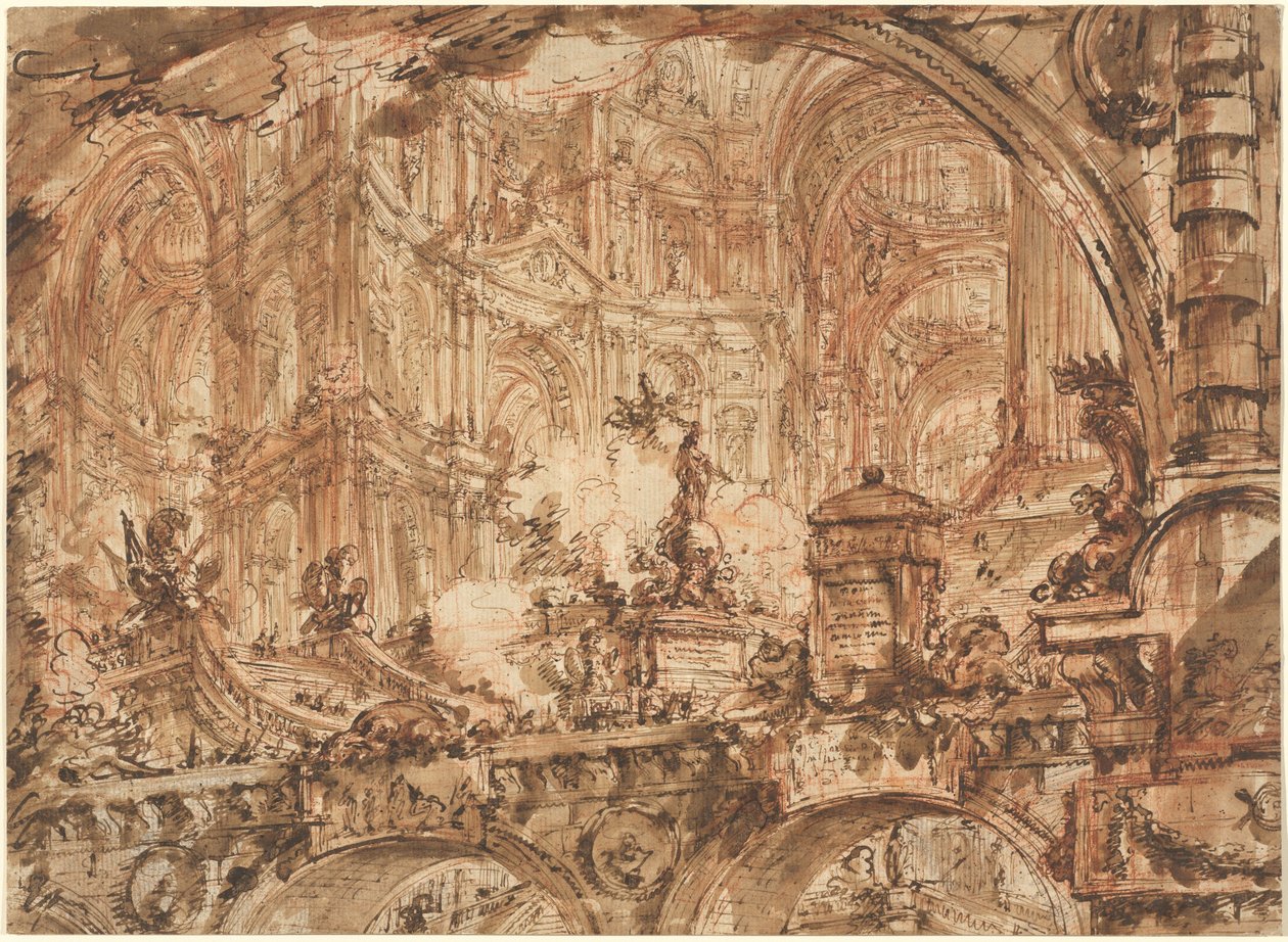 Un magnífico interior palaciego de Giovanni Battista Piranesi