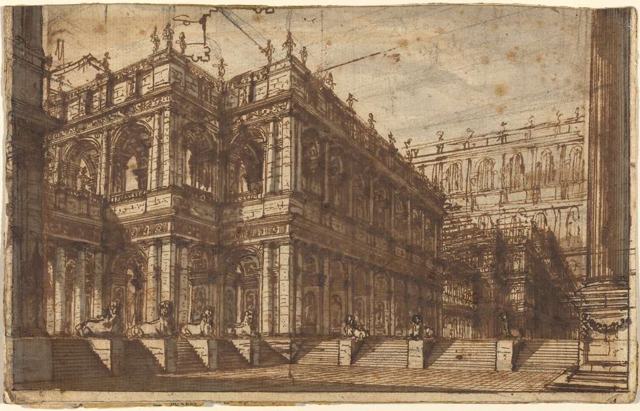 Un Foro Antiguo con Pórticos de Giovanni Battista Piranesi