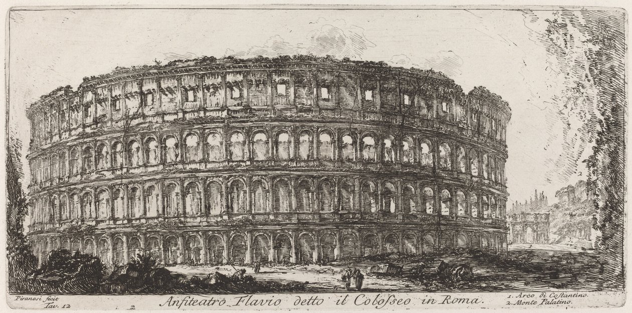 Anfiteatro Flavio conocido como el Coliseo de Giovanni Battista Piranesi
