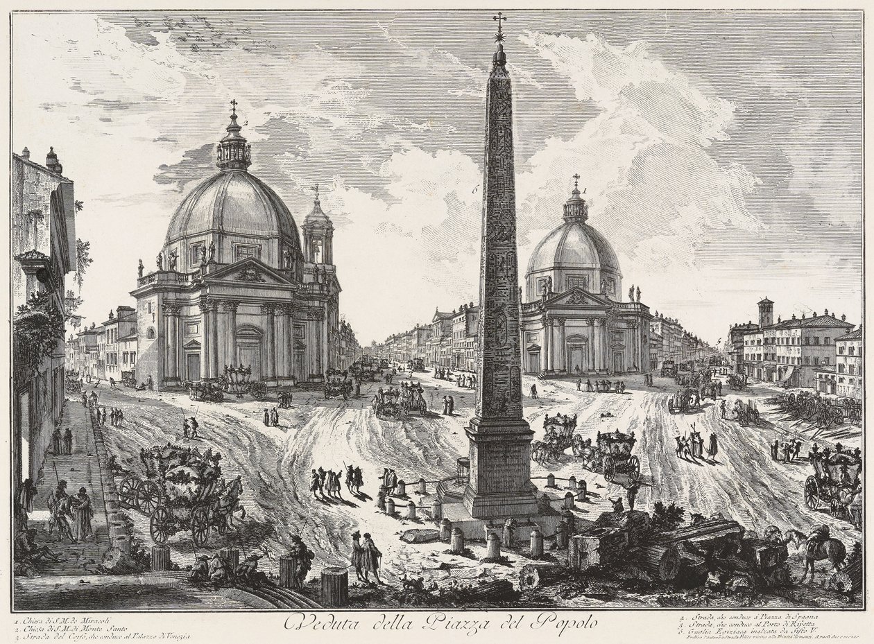 Vista de la Piazza del Popolo de Giovanni Battista Piranesi