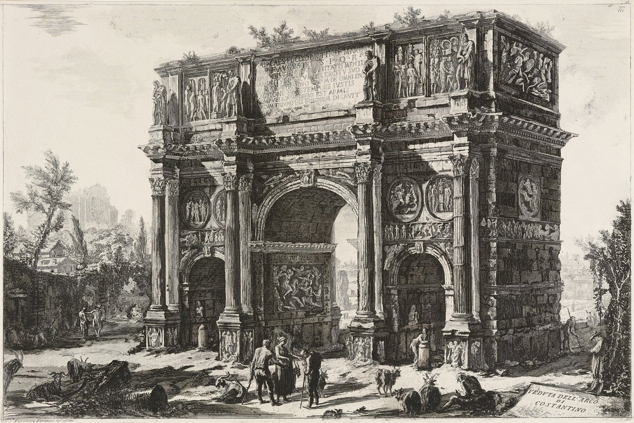 Vista del Arco de Constantino de Giovanni Battista Piranesi