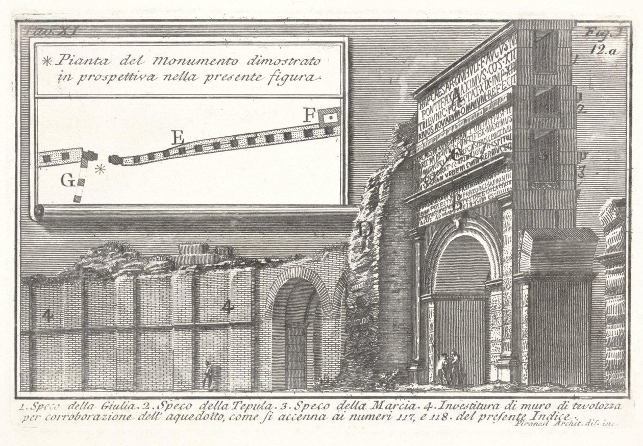 Acueducto de la Acqua Giulia, Speco della Giulia de Giovanni Battista Piranesi