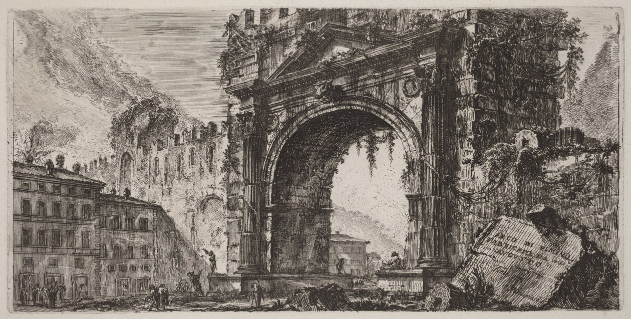 Arco de Rímini construido por Augusto de Giovanni Battista Piranesi