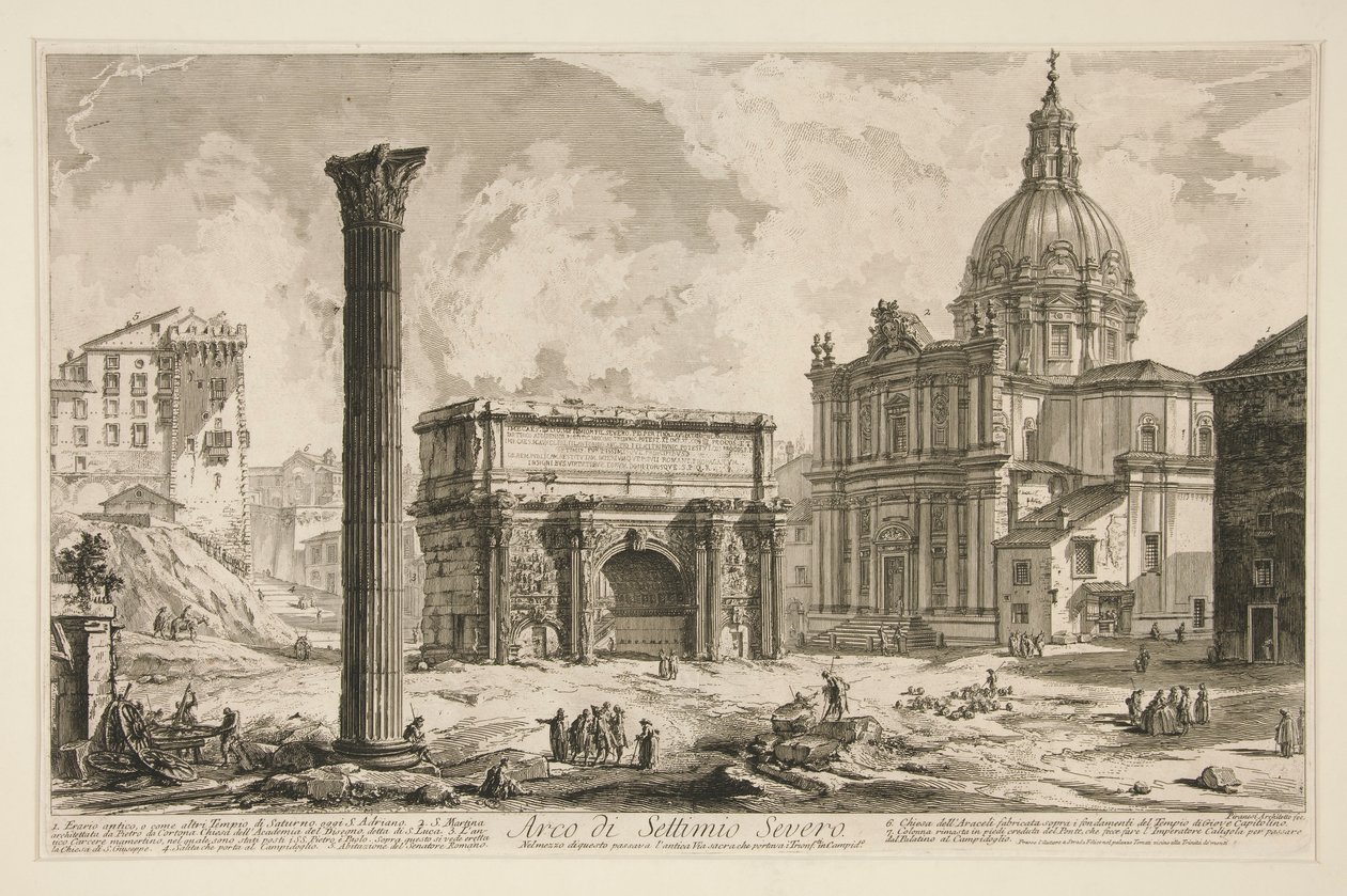 Arco de Septimius Severus (Arco de Septimius Severus), de Vistas de Roma de Giovanni Battista Piranesi
