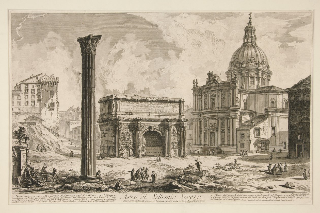 Arco de Septimio Severo, de Vedute di Roma de Giovanni Battista Piranesi