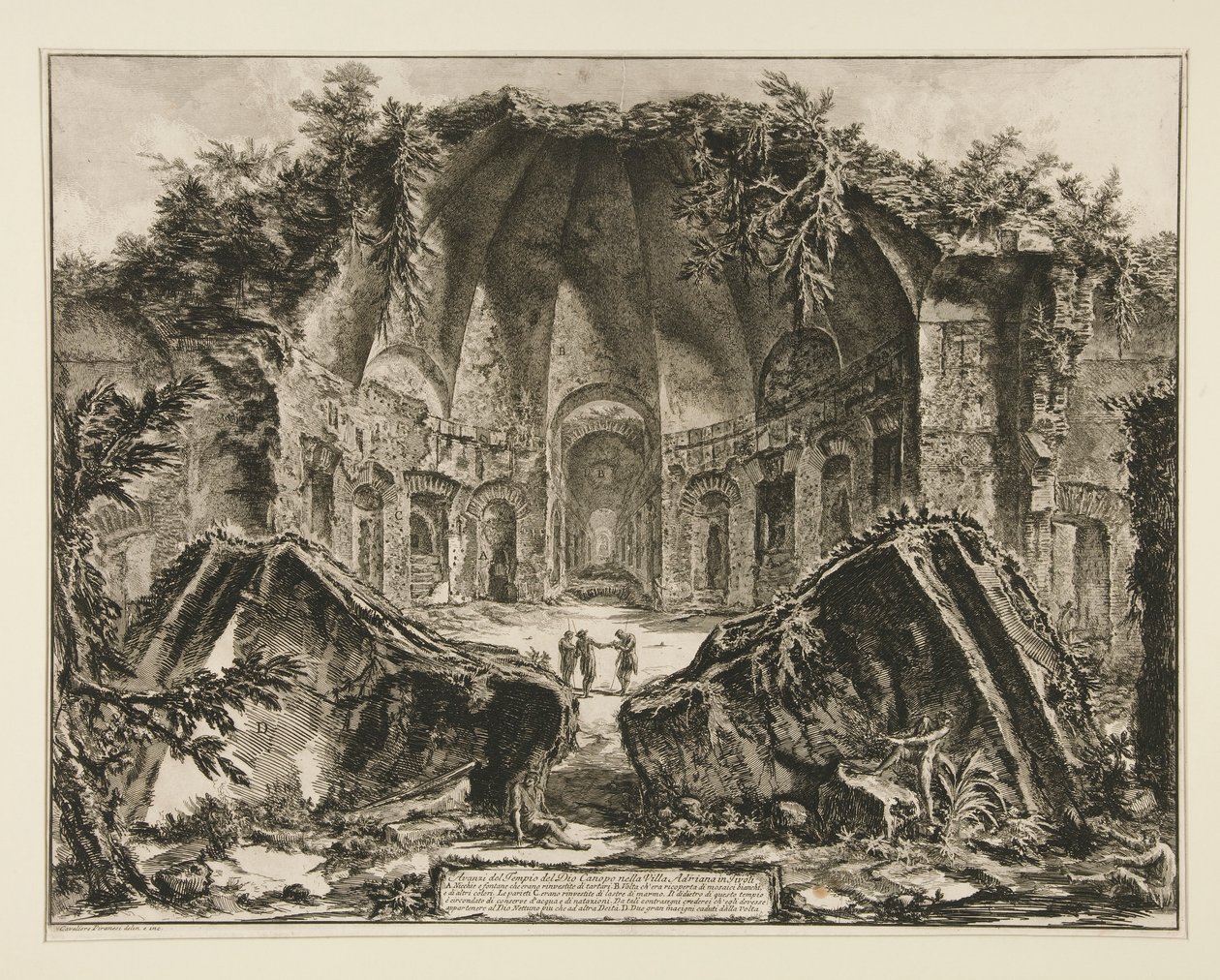 Restos del Templo del Dios Canopus en Adriano de Giovanni Battista Piranesi