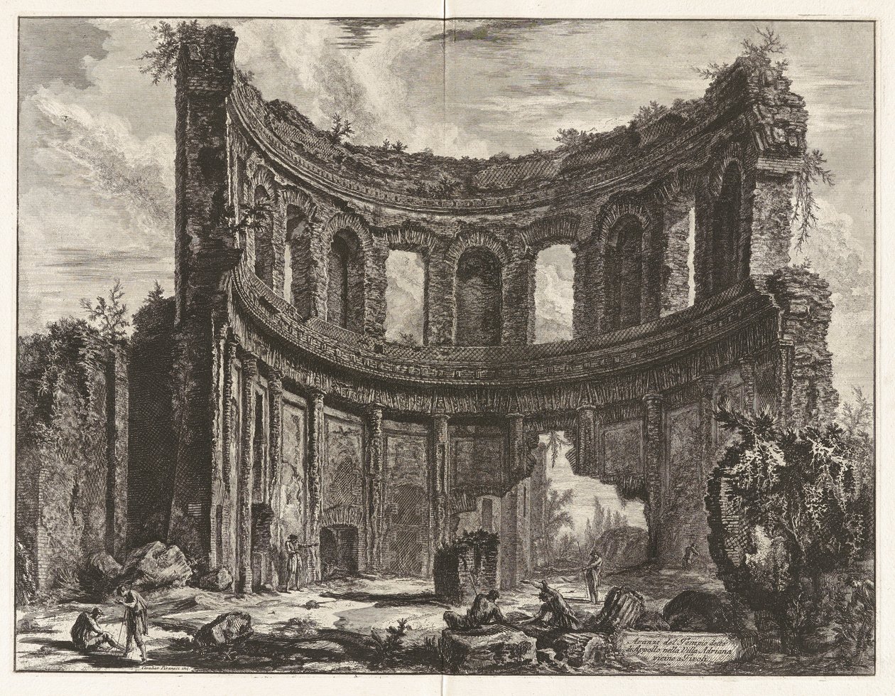 Restos del templo que se dice que es de Apolo en Adriano de Giovanni-Battista Piranesi