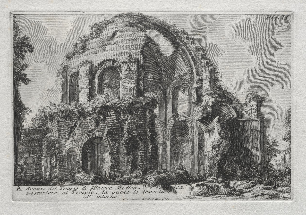 Avance del Templo de Minerva Médica de Giovanni Battista Piranesi