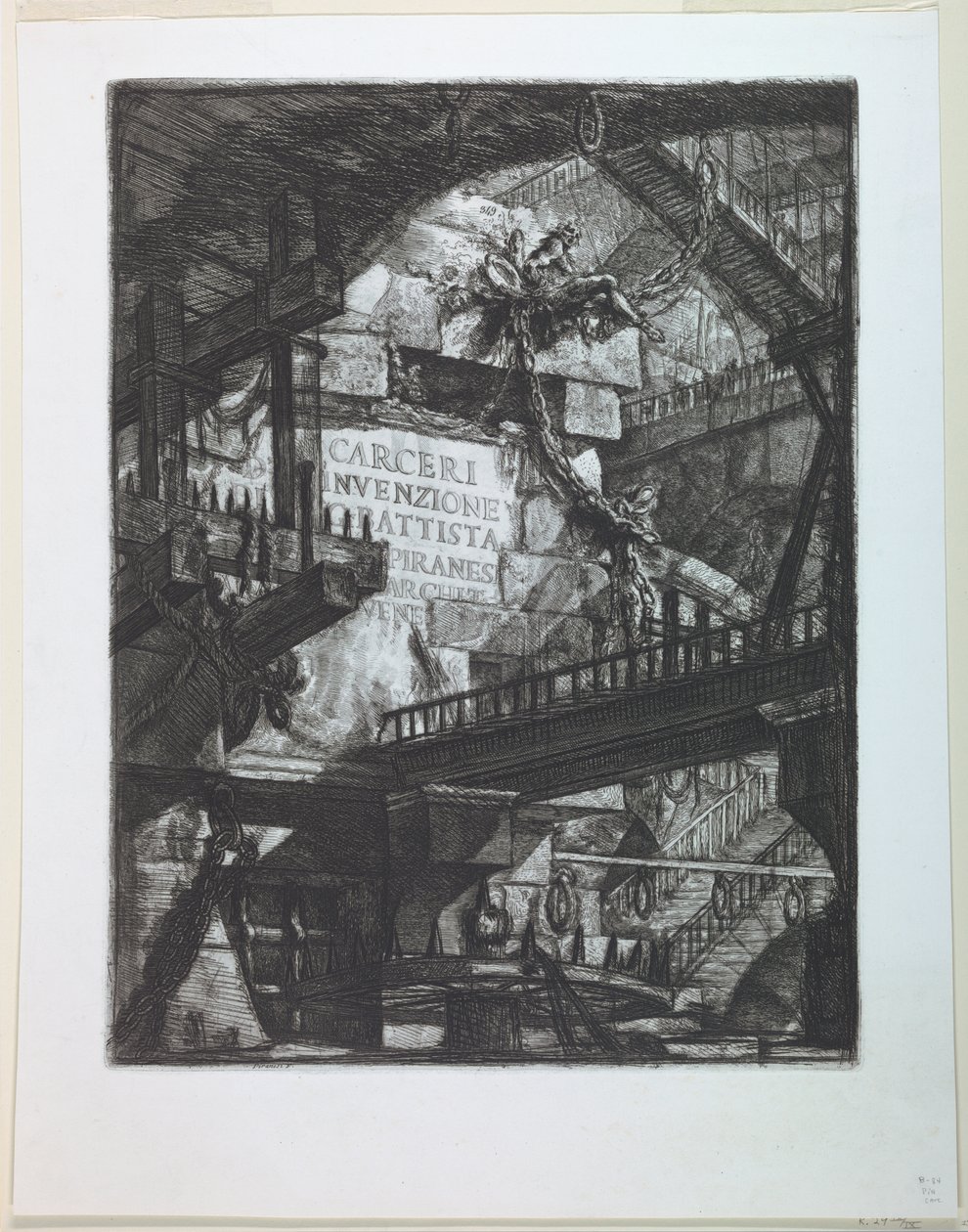 Serie Carceri, Página de Título de Giovanni Battista Piranesi