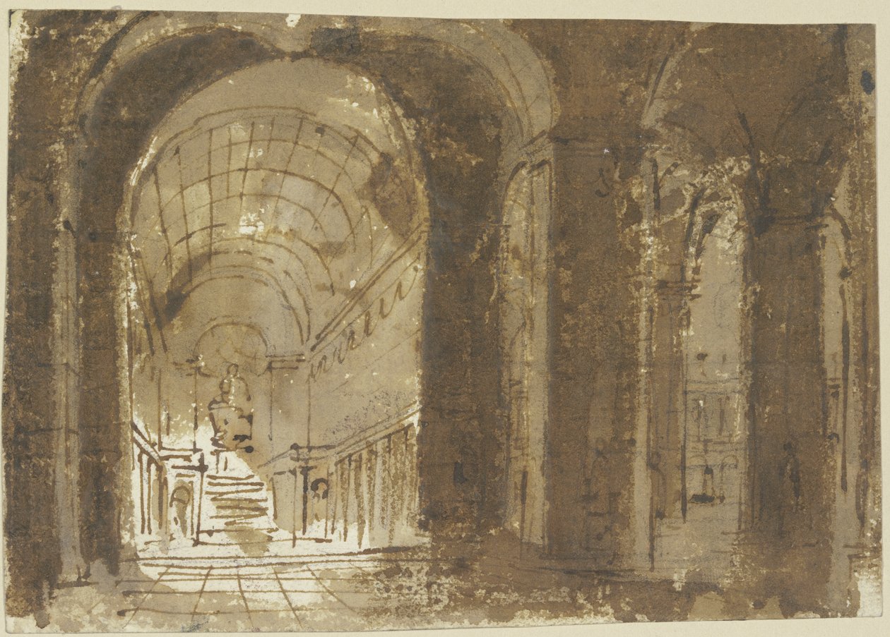 Interior de iglesia de Giovanni Battista Piranesi