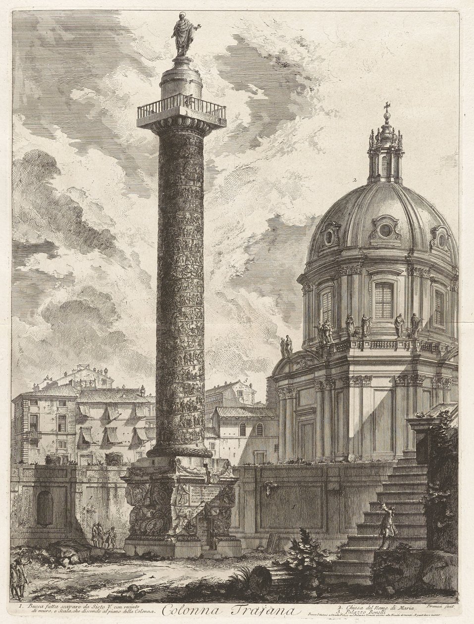 Columna de Trajano, de Vedute di Roma (Vistas de Roma) de Giovanni Battista Piranesi