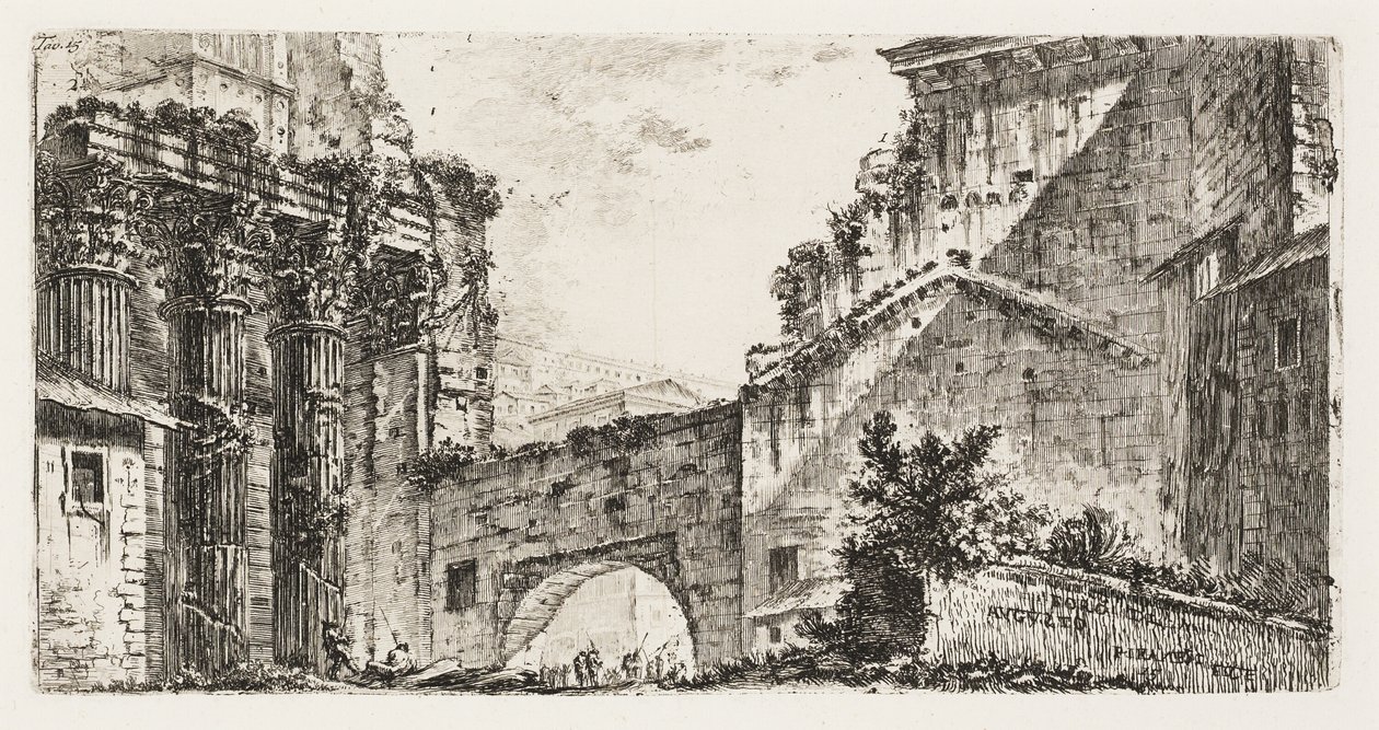 Foro de Augusto, lámina 15 de Algunas vistas de arcos triunfales y otros monumentos de Giovanni Battista Piranesi