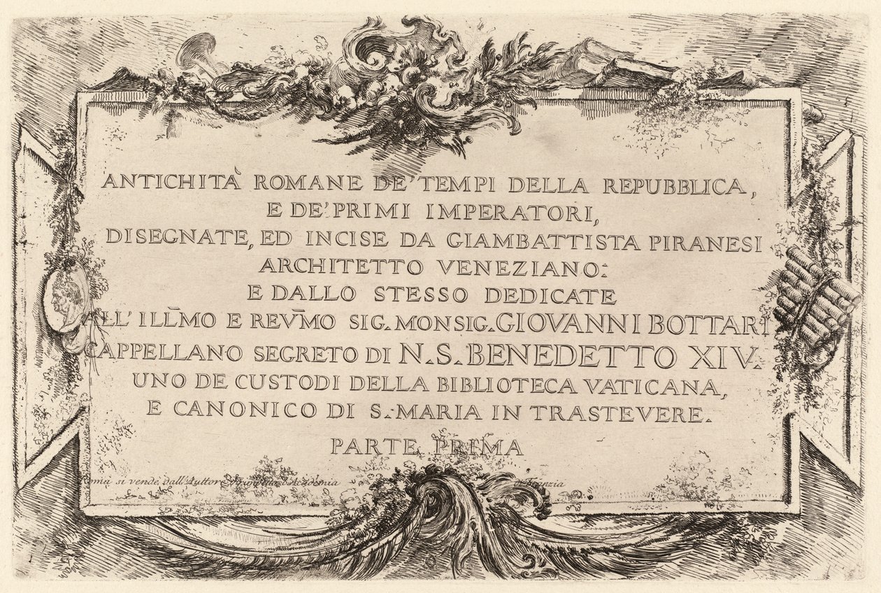 Frontispicio de Giovanni Battista Piranesi