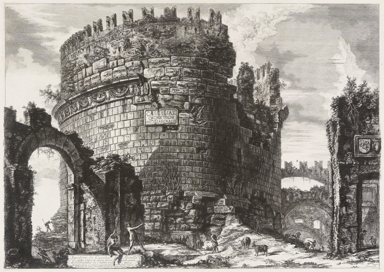 Tumba de Cecilia Metella de Giovanni Battista Piranesi