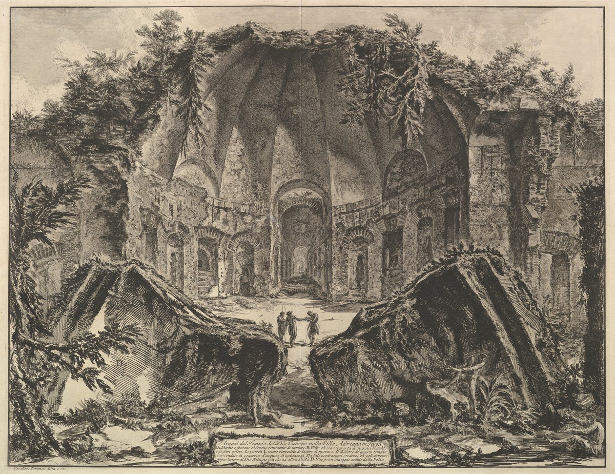 Villa de Adriano: El Canopo Avanzi del Tempio Dio Canopo nella Villa Adriana en Tivo..., ca. 1769 de Giovanni Battista Piranesi