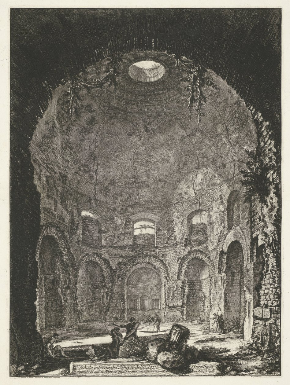 Interior van de Tempio della Tosse bij Tivoli Vista interior del Tempio della Tosse (...) (título sobre objeto) Gezichten op Rome (título de la serie) Vistas de Roma diseñadas y grabadas por el arquitecto Giambattista Piranesi Ve (nez) iano (título de la s de Giovanni Battista Piranesi