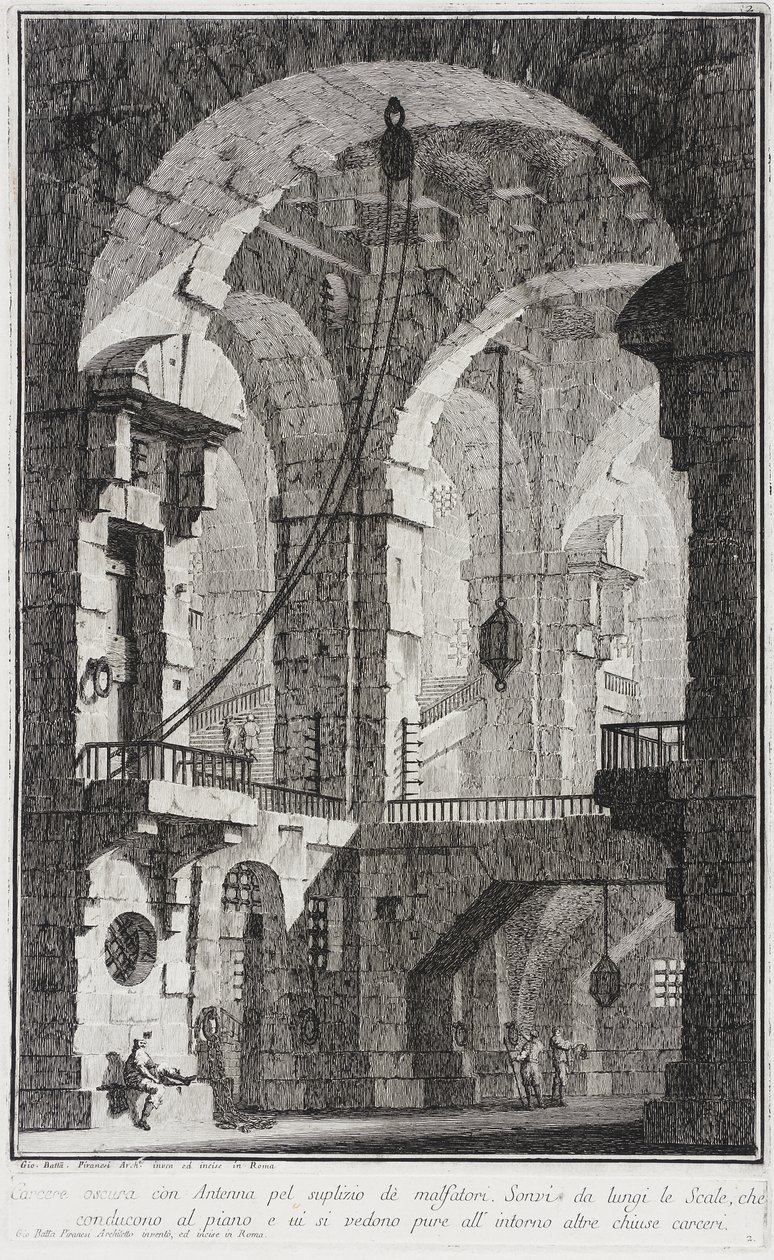 Interior de una prisión de Giovanni Battista Piranesi