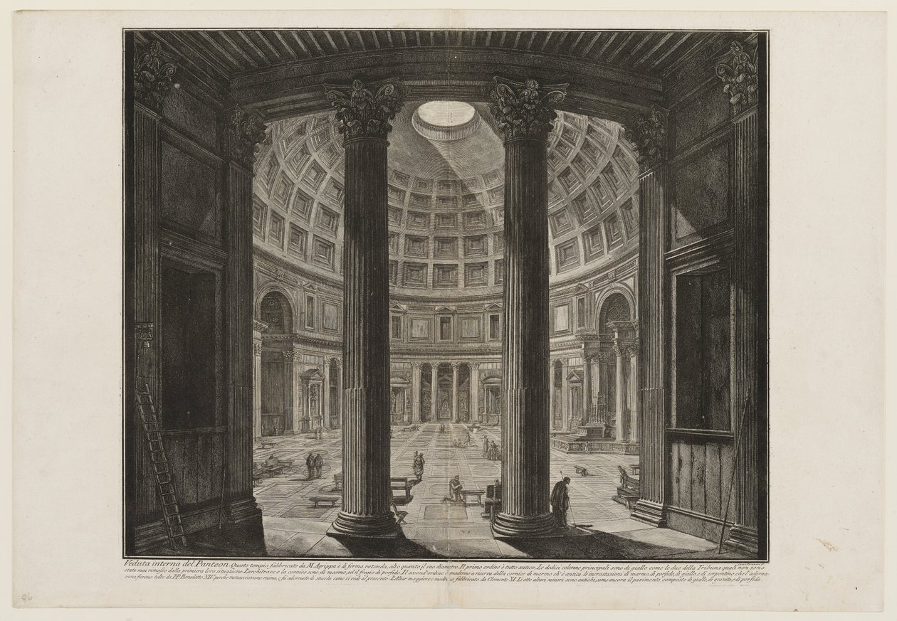 Interior del Panteón de Giovanni Battista Piranesi