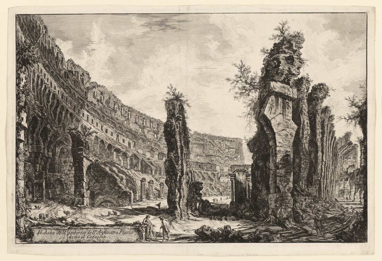 Vista interior del Coliseo, de Vistas de Roma de Giovanni Battista Piranesi