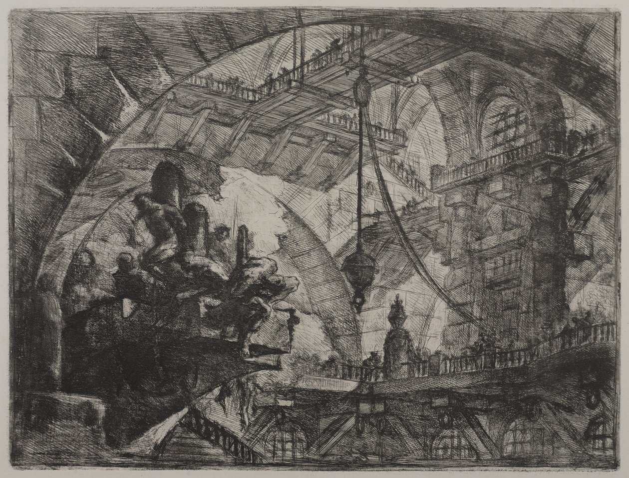 Invenzioni Capric di Carceri; Hind 13, Primer Estado de Tres, c.1749 de Giovanni Battista Piranesi