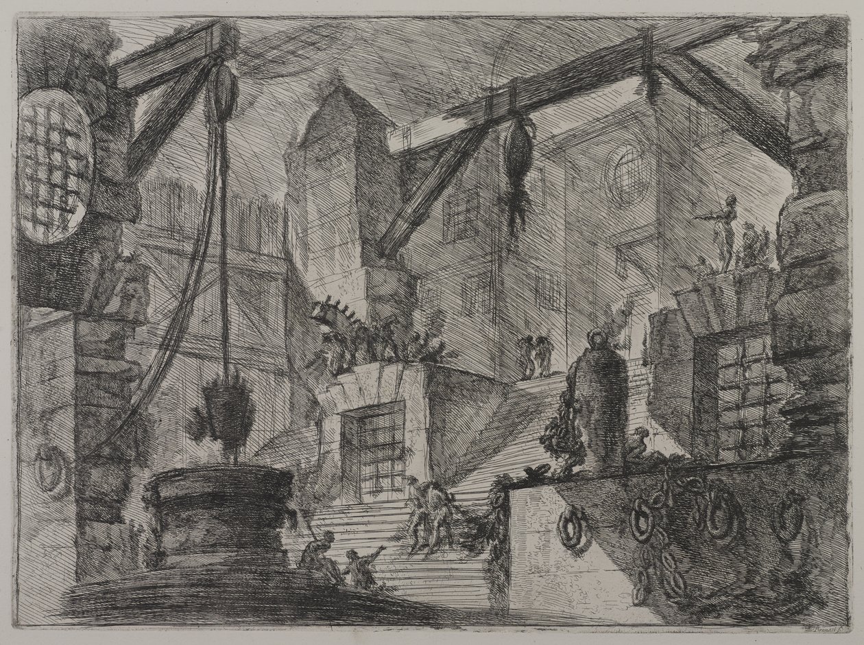 Invenzioni Capric di Carceri; Hind 13, Primer Estado de Tres, c.1749 de Giovanni Battista Piranesi