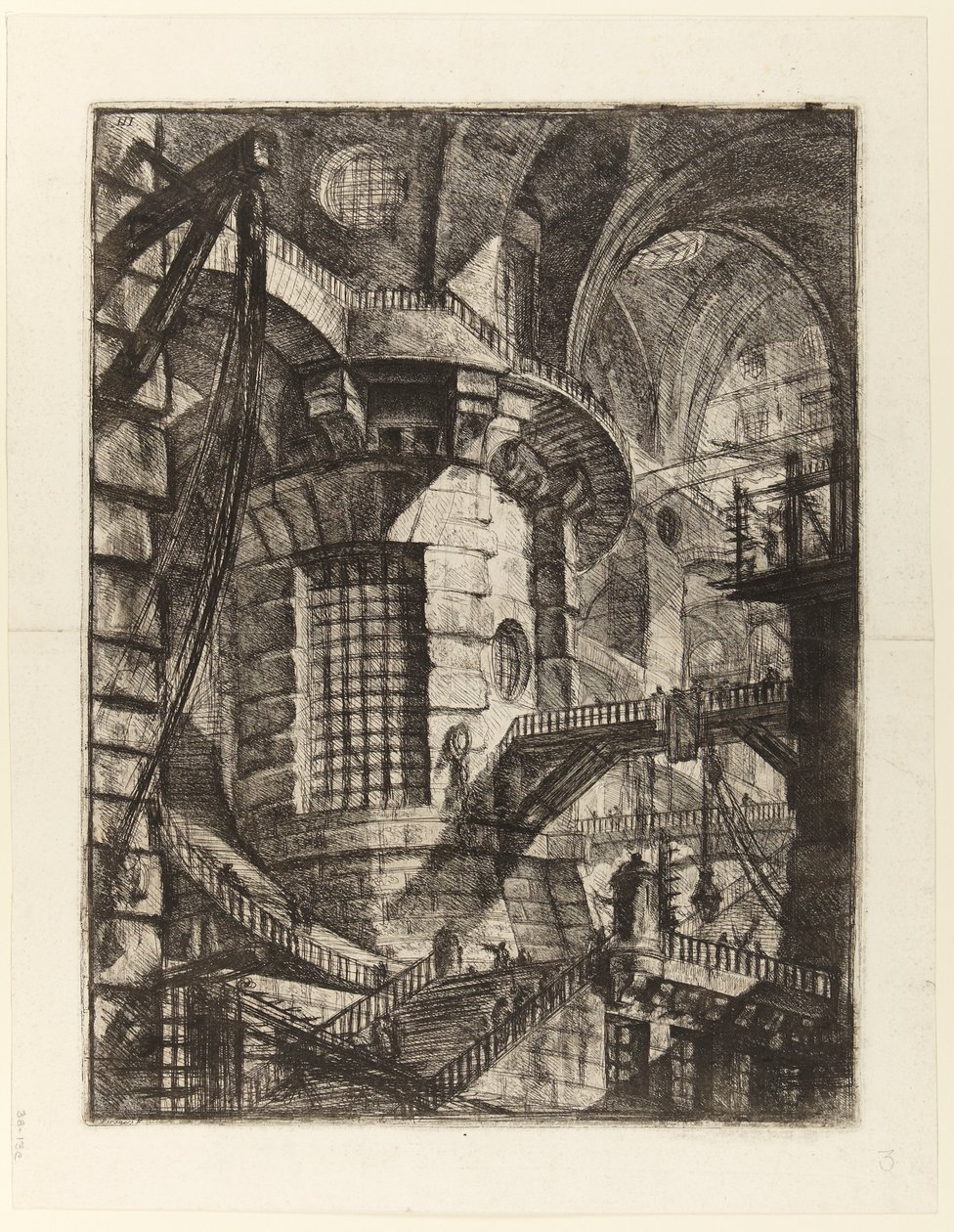 Las prisiones de la invención, Lámina III: La torre redonda de Giovanni Battista Piranesi