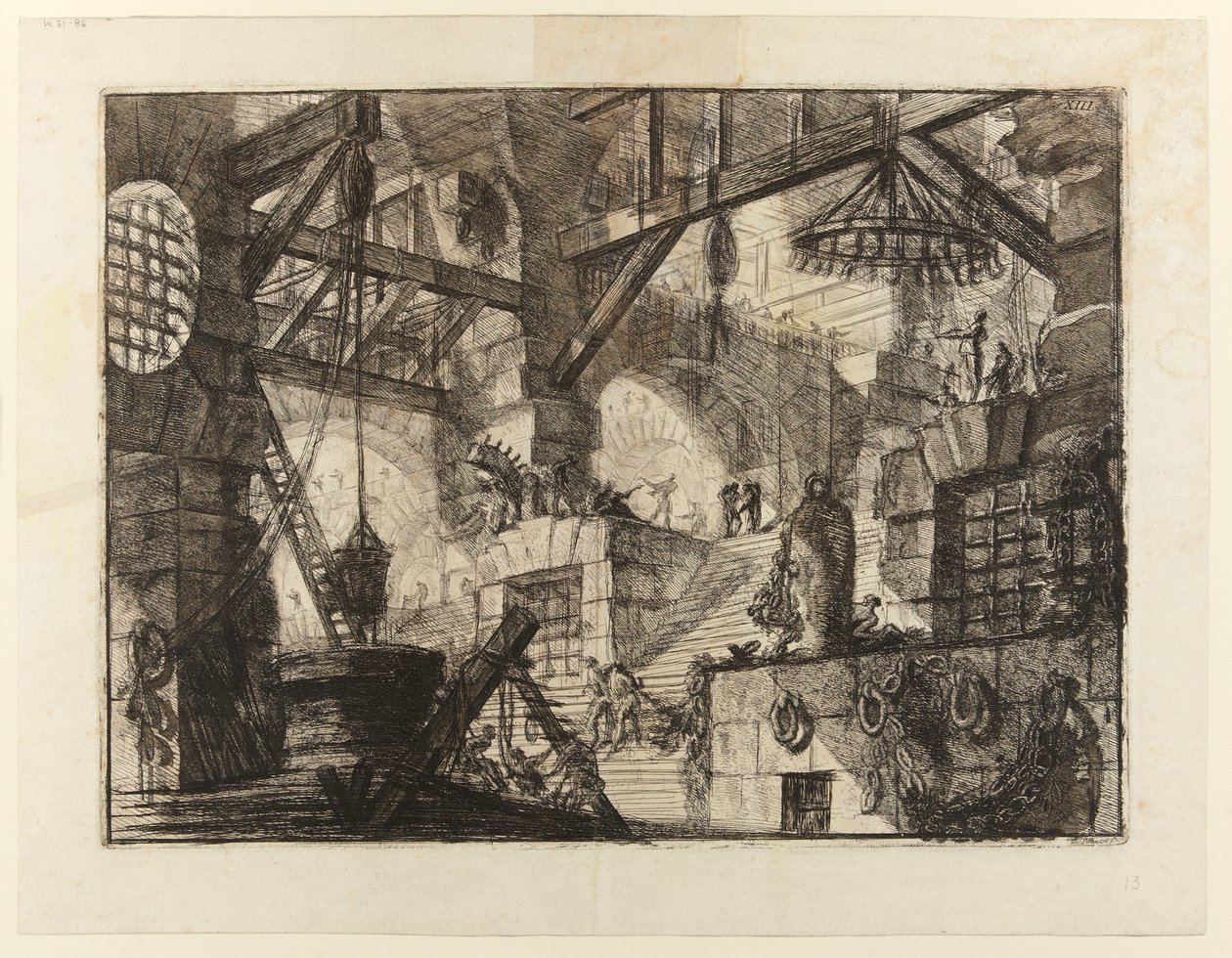 Las cárceles de la invención, plancha XIII: El pozo de Giovanni Battista Piranesi