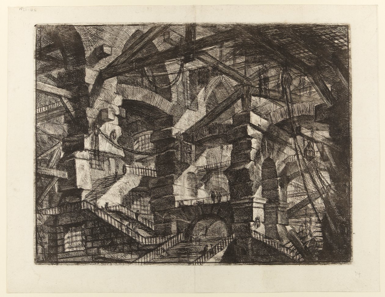 Las cárceles de la invención, plancha XIV: El arco gótico de Giovanni Battista Piranesi