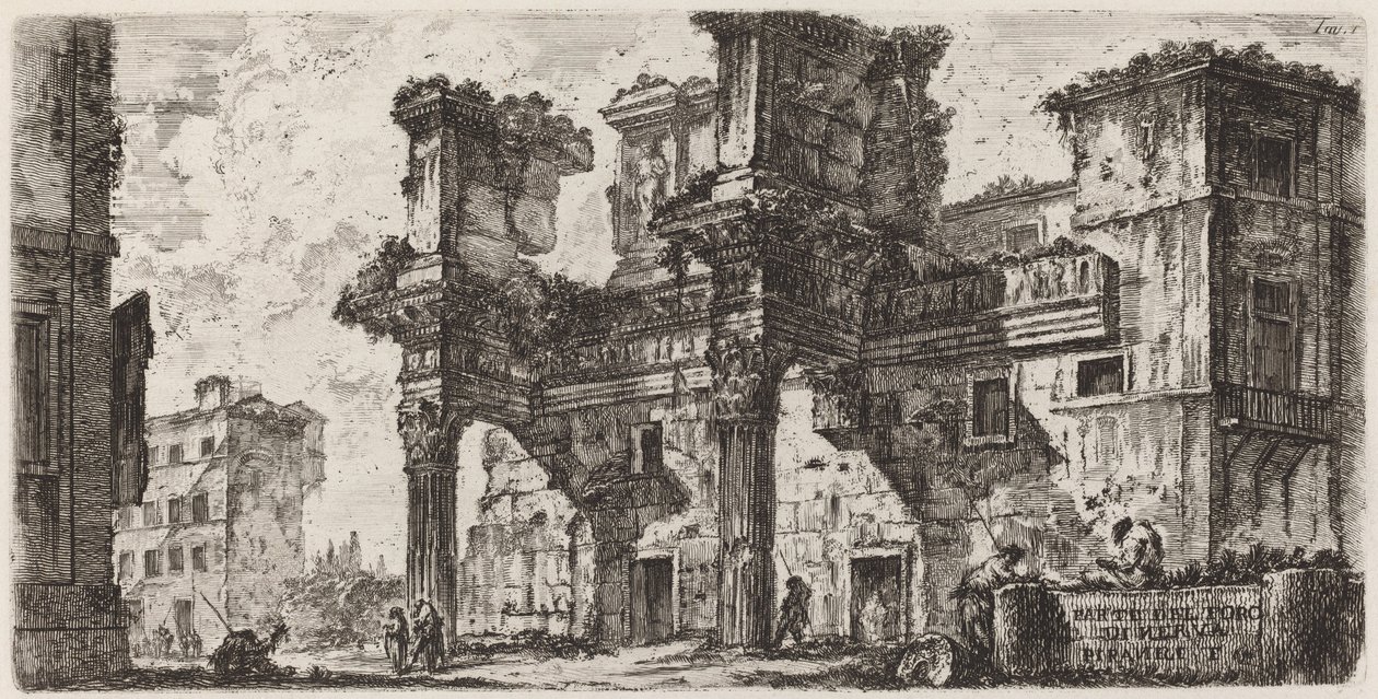 Parte del Foro de Nerva de Giovanni Battista Piranesi