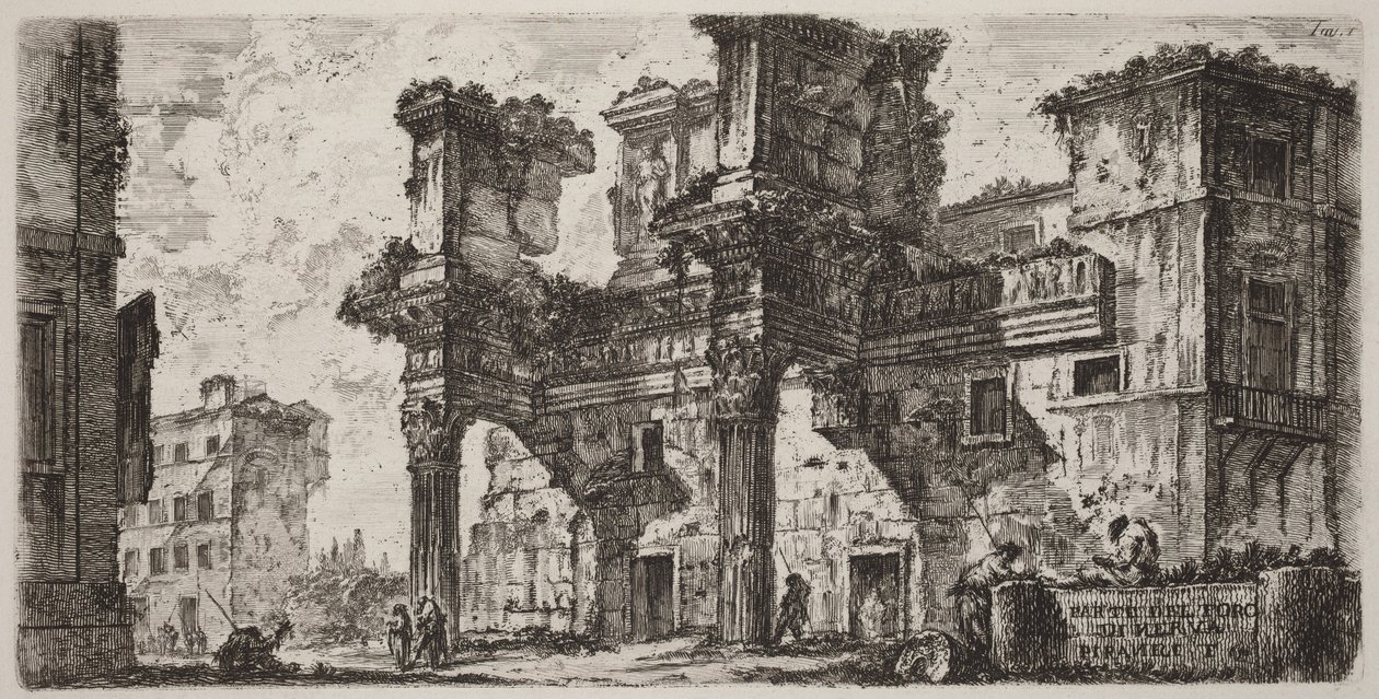 Parte del Foro de Nerva de Giovanni Battista Piranesi