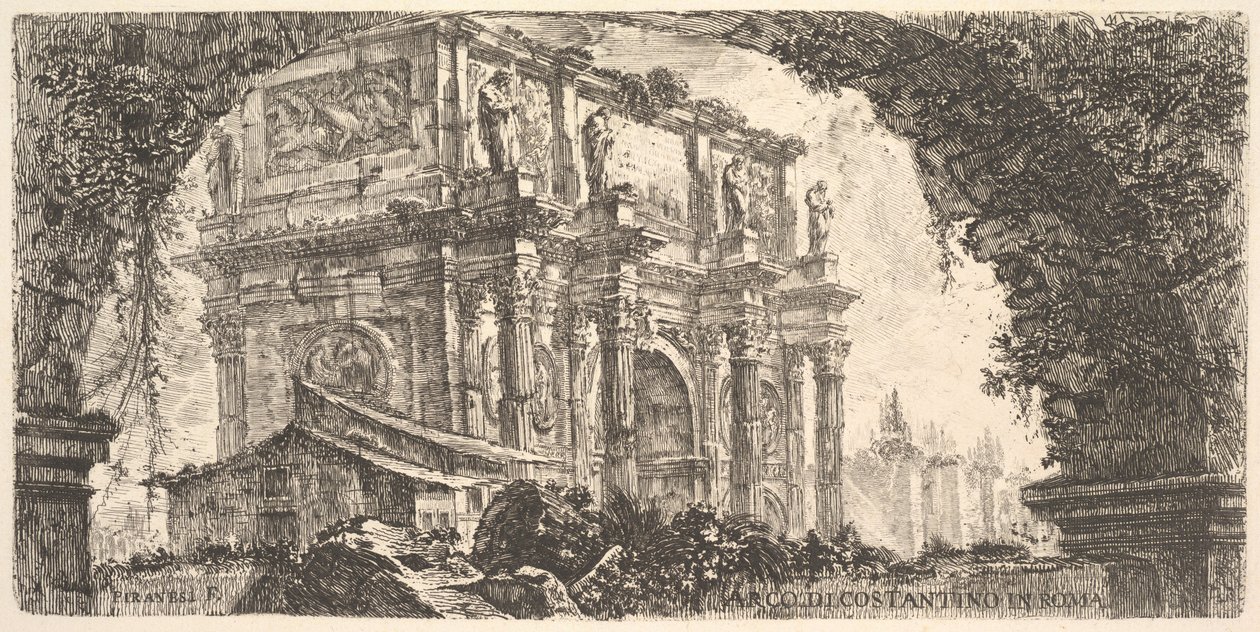 Lámina 9: Arco de Constantino en Roma, de «Antichità Romane de