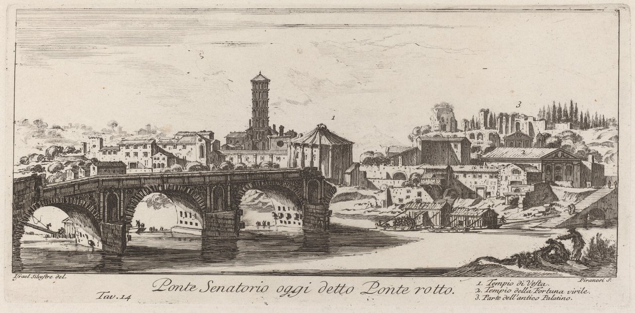 Ponte Senatorio hoy llamado Ponte Rotto de Giovanni Battista Piranesi