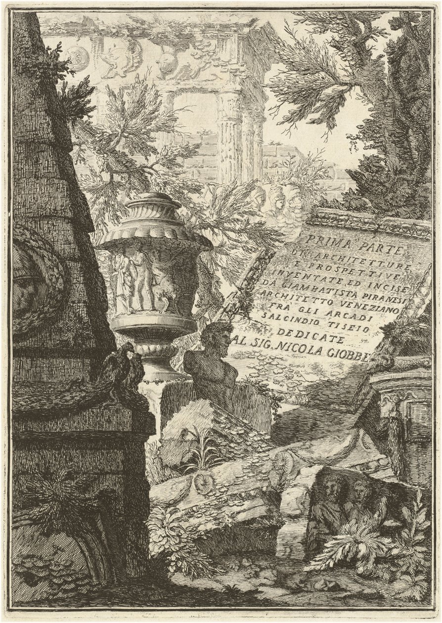Prima Parte di Architetture, e Prospettive (Primera edición, tercera emisión) de Giovanni Battista Piranesi