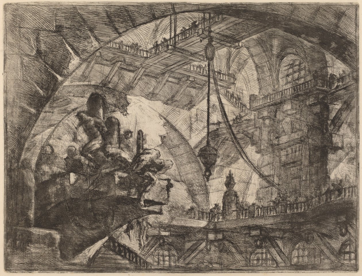 Prisioneros en una Plataforma Proyectada de Giovanni Battista Piranesi