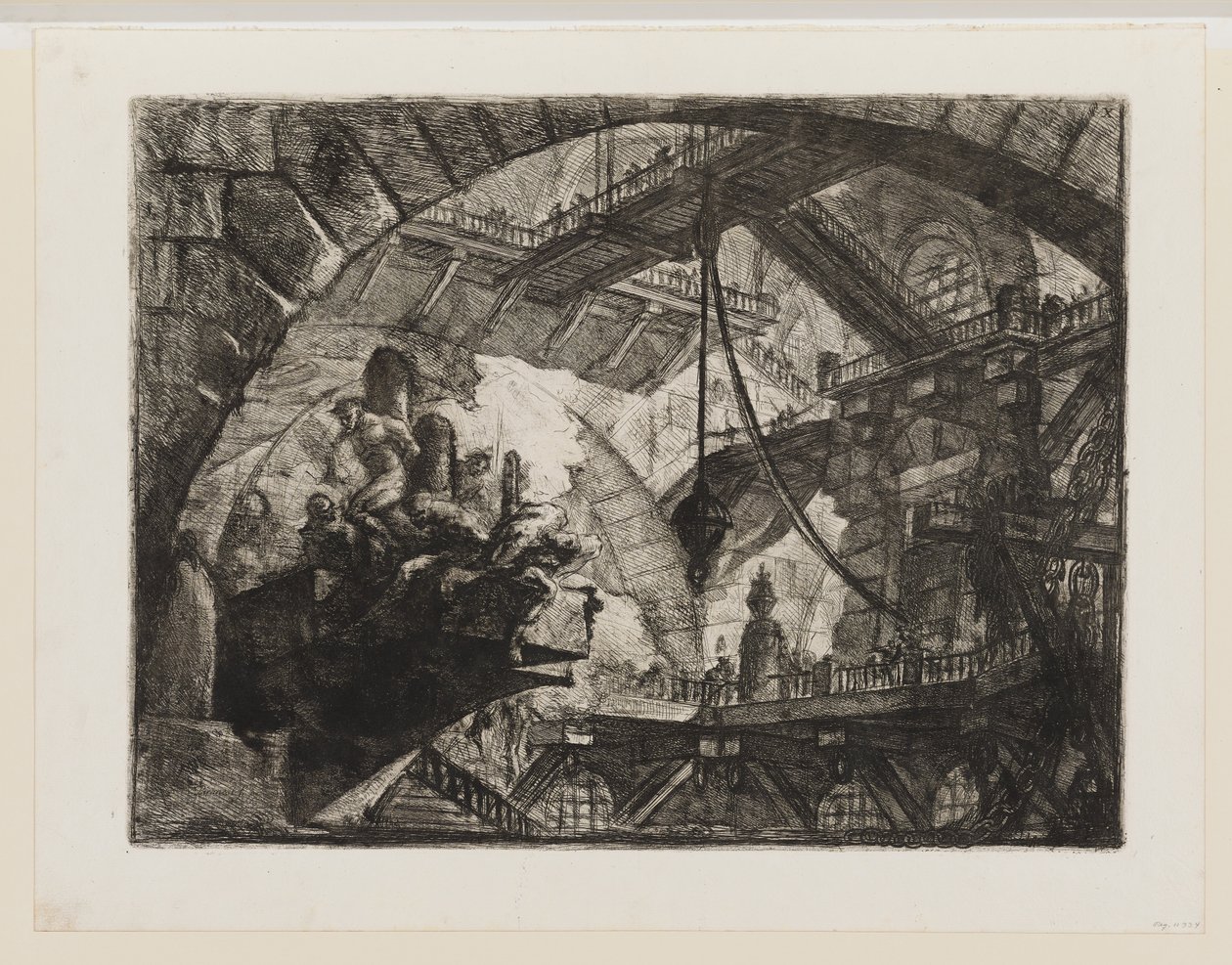 Prisioneros en una plataforma saliente de Giovanni Battista Piranesi