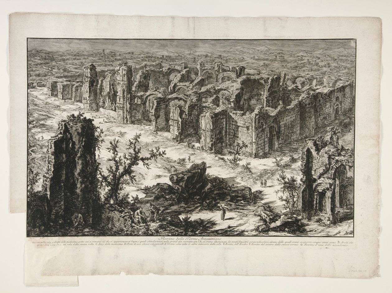 Ruinas de las Termas de Antonino [Termas de Caracalla], de Vistas de Roma de Giovanni Battista Piranesi