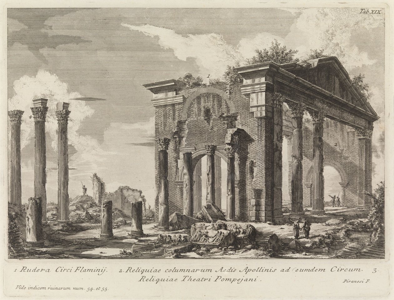 Ruinas del Pórtico de Octavia de Giovanni Battista Piranesi