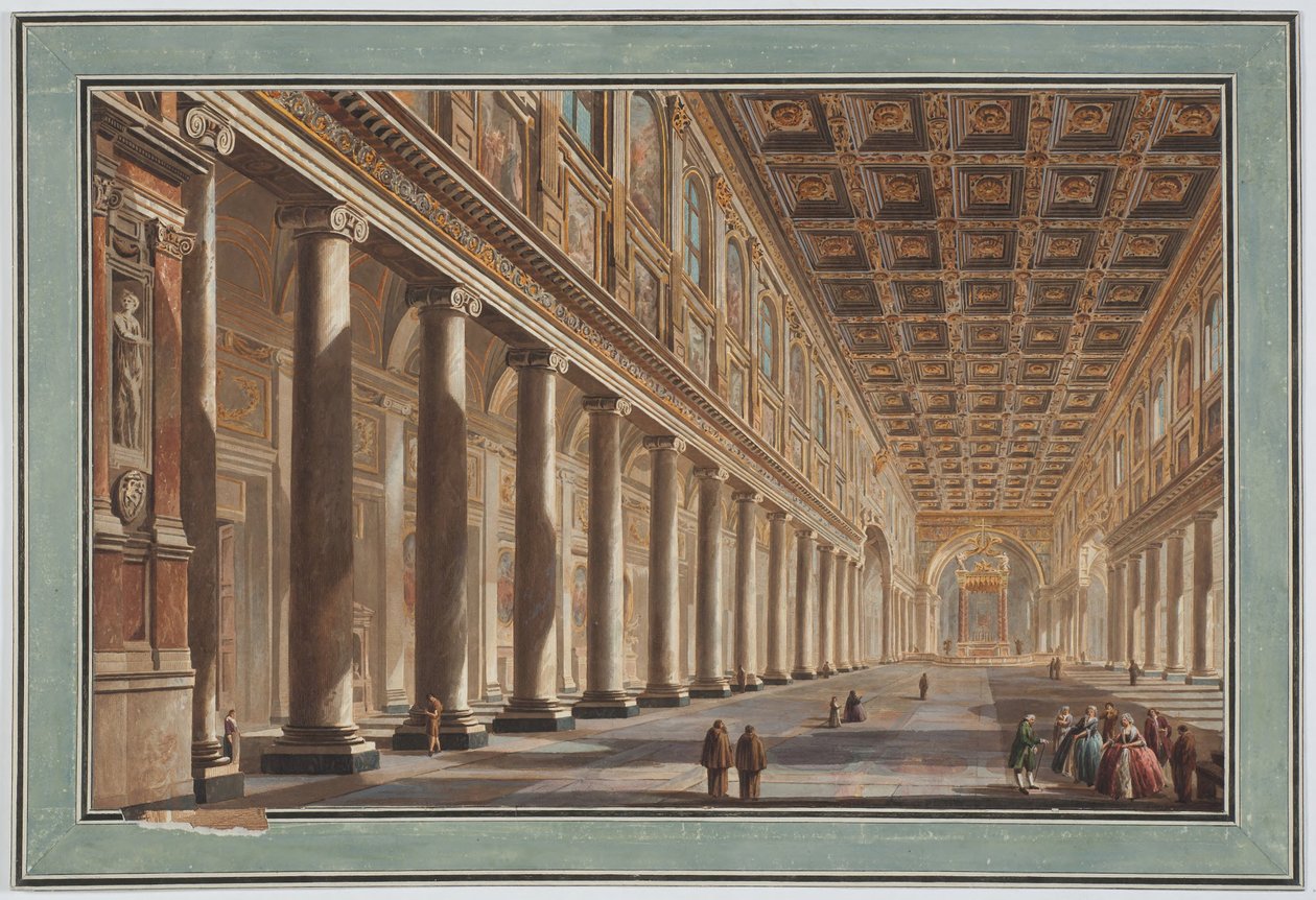 Santa María la Mayor, interior, Roma de Giovanni Battista Piranesi