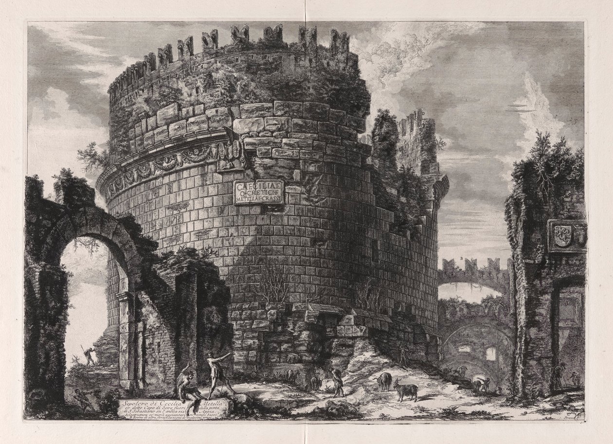 Tumba de Cecilia Metella de Giovanni Battista Piranesi