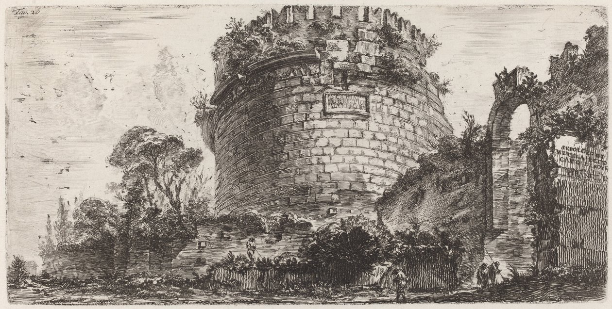 Sepulcro de Metella llamado Capo di Bove de Giovanni Battista Piranesi