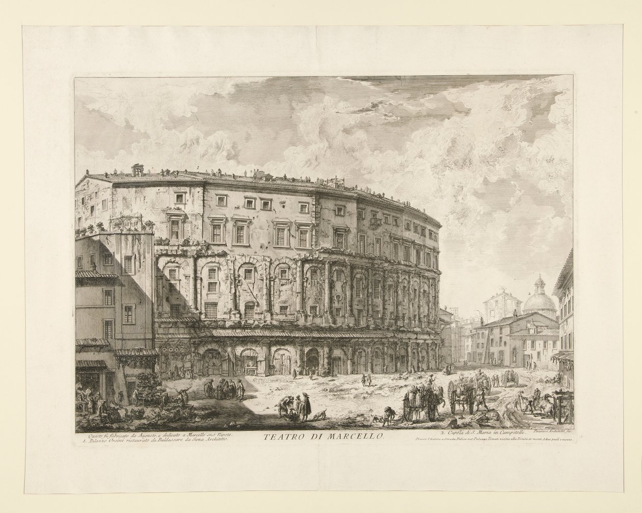 Teatro de Marcelo (Teatro de Marcelo), de Vistas de Roma de Giovanni Battista Piranesi