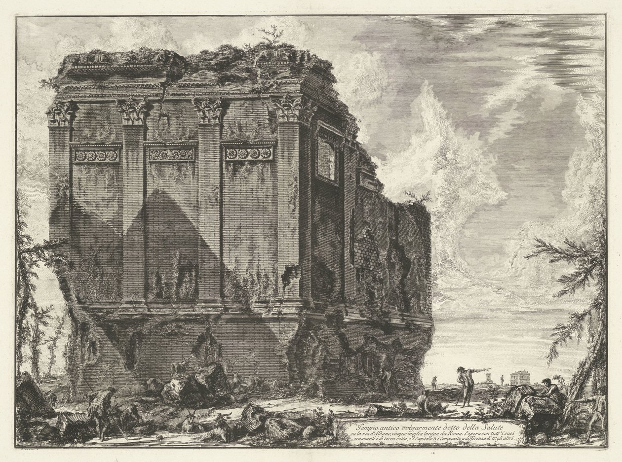 Tempel van Salus bij Roma Antiguo templo comúnmente conocido como della Salute en la Via d