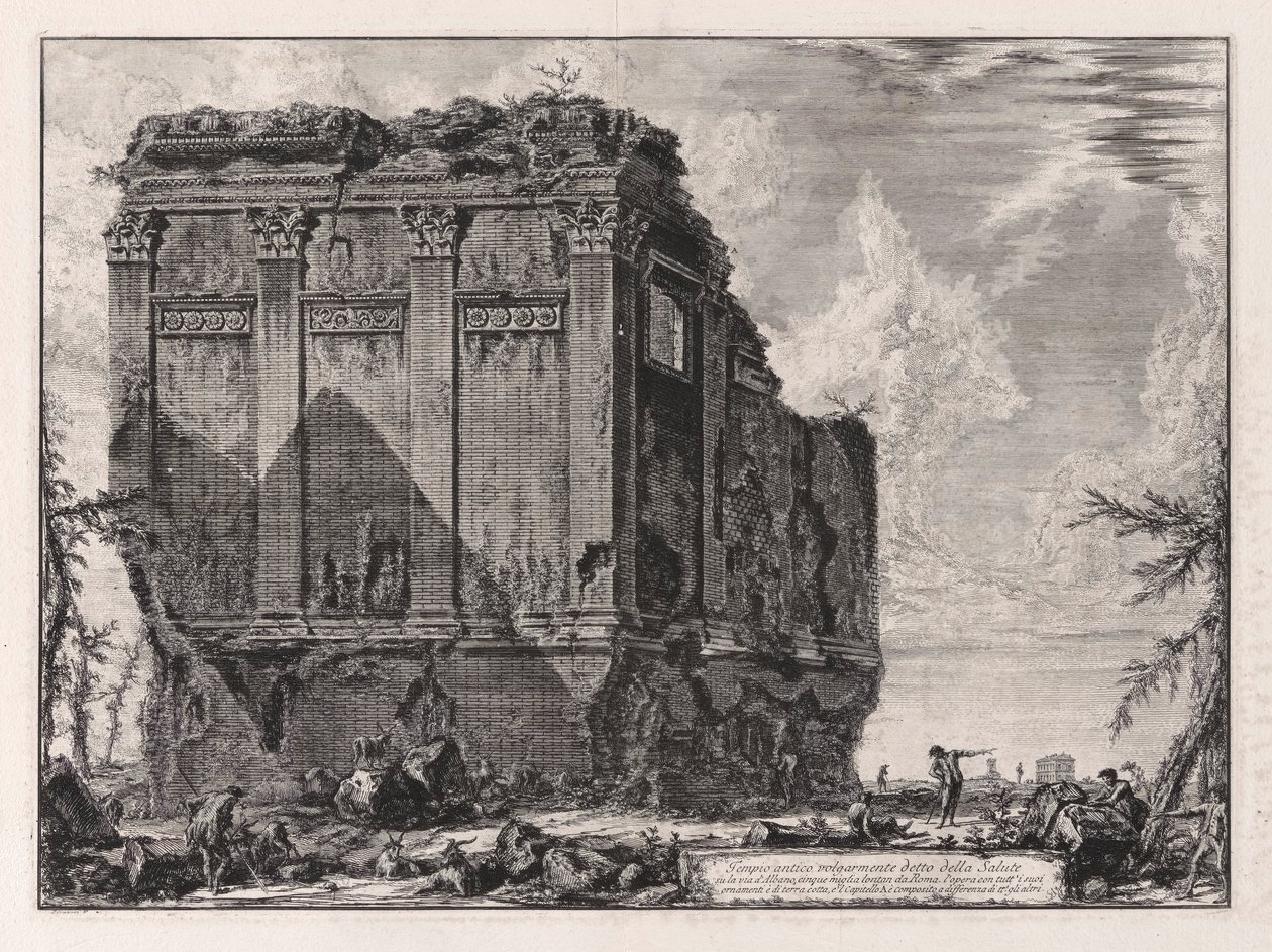 Antiguo templo conocido comúnmente como della Salute en la Via d de Giovanni Battista Piranesi