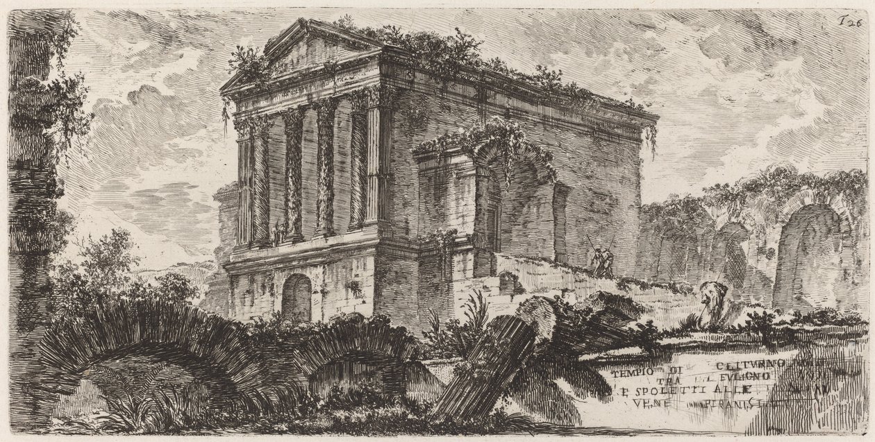 Templo de Clitumno entre Foligno y Spoleto de Giovanni Battista Piranesi