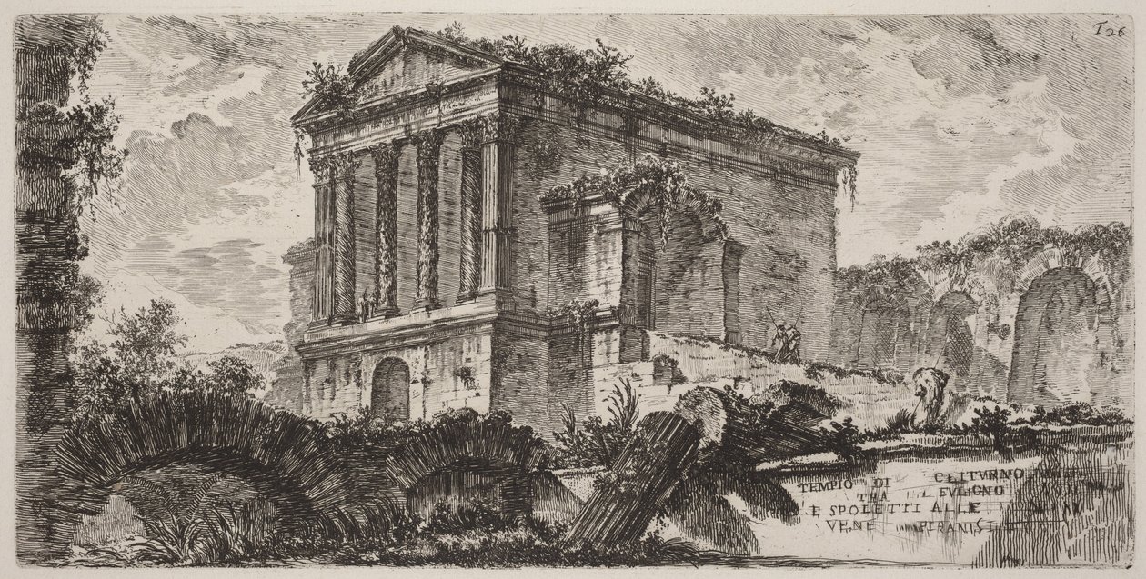 Templo de Clitunno entre Foligno y Spoleto de Giovanni Battista Piranesi